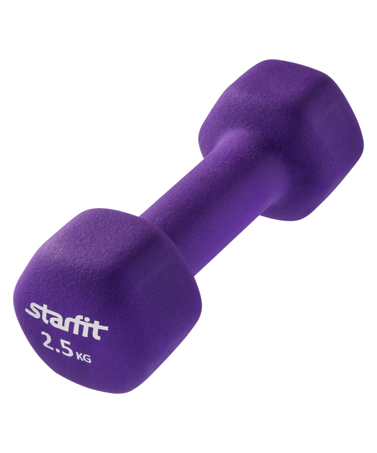 Гантель неопреновая StarFit DB-201 2,5 кг, фиолетовая
